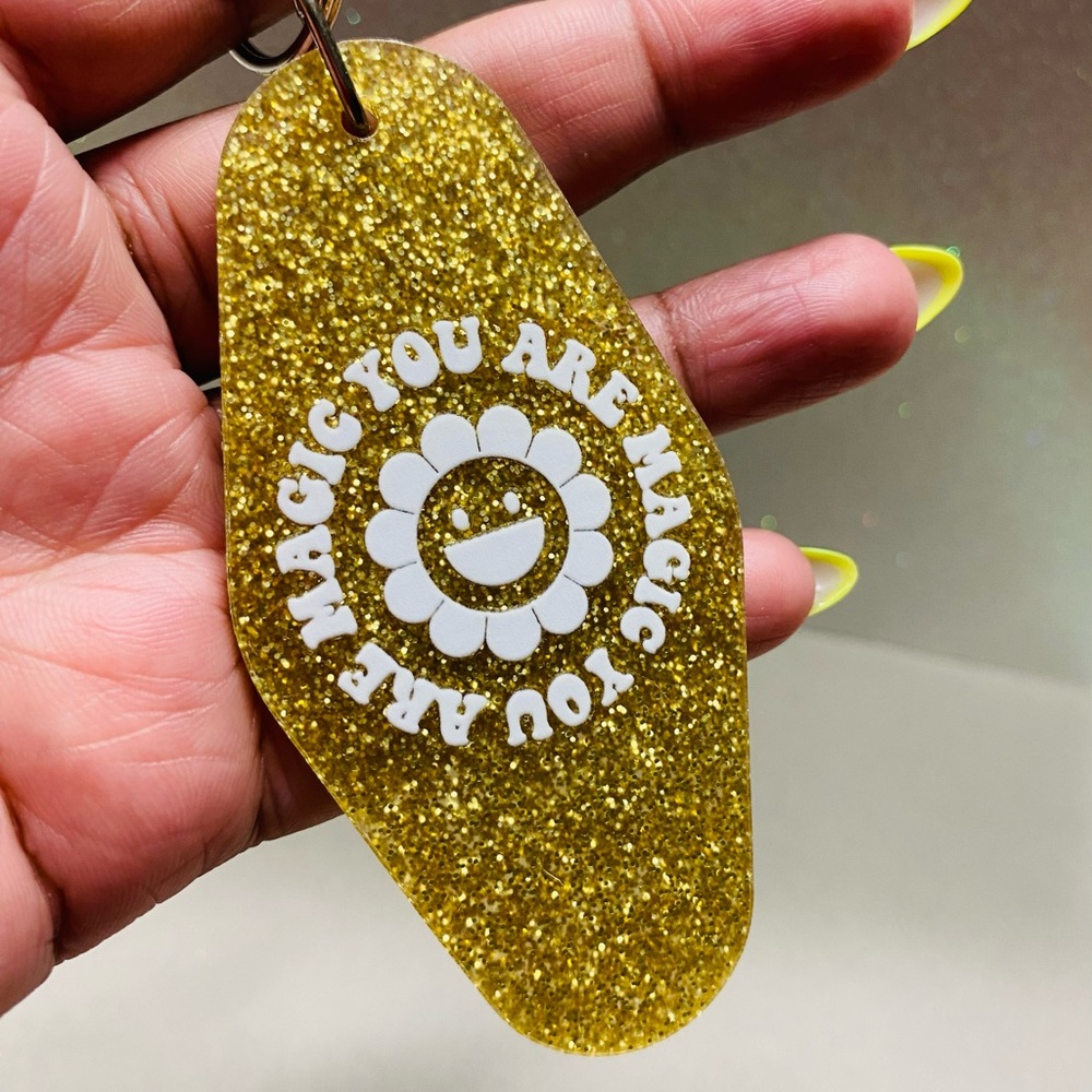 ✨ You Are Magic Gold Glitter Keychain ✨